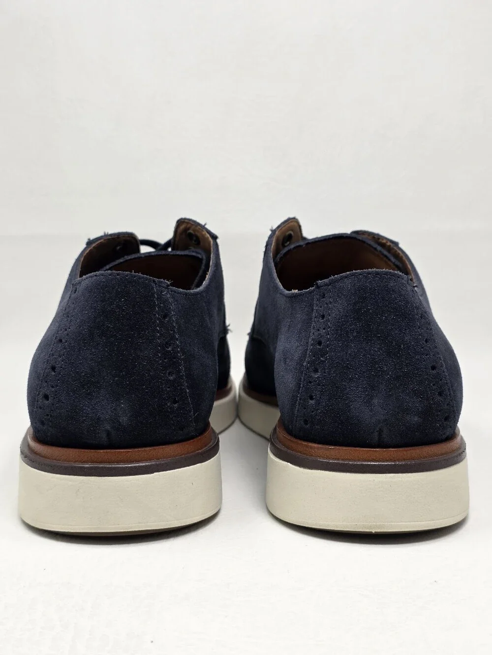 Allen Edmonds Caleb Hybrid Navy Blue Cap Toe Derby Oxford Dress Shoes Mens 9.5 D